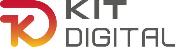 Logo de Kit Digital, un programa que impulsa la transformación digital de pequeñas y medianas empresas en España.